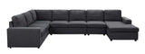 Hayden - Linen 7 Seat Reversible Modular Sectional Sofa Chaise - Furniture Home Direct