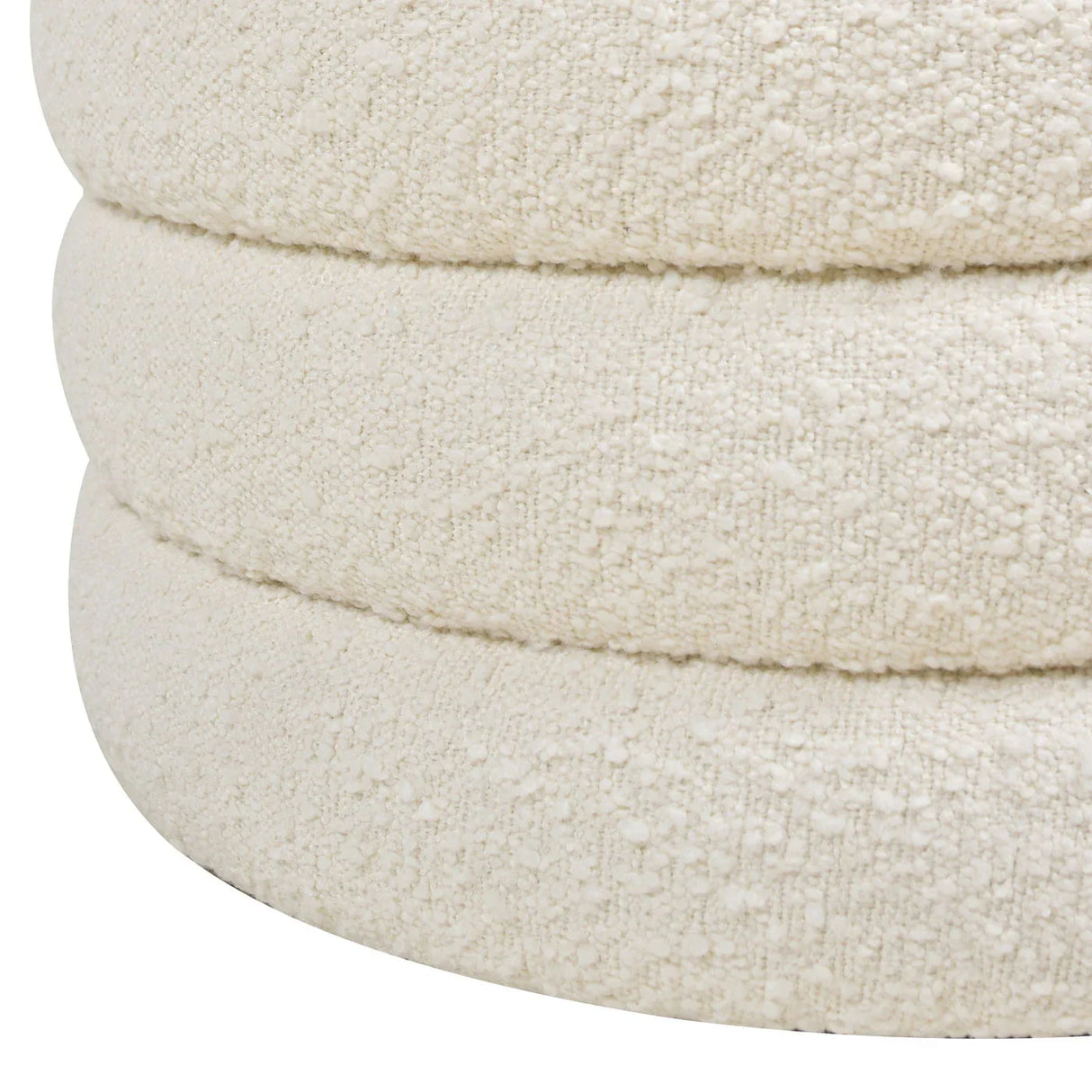 Fuji - Oversized Round Storage Ottoman - Furniture Home Direct