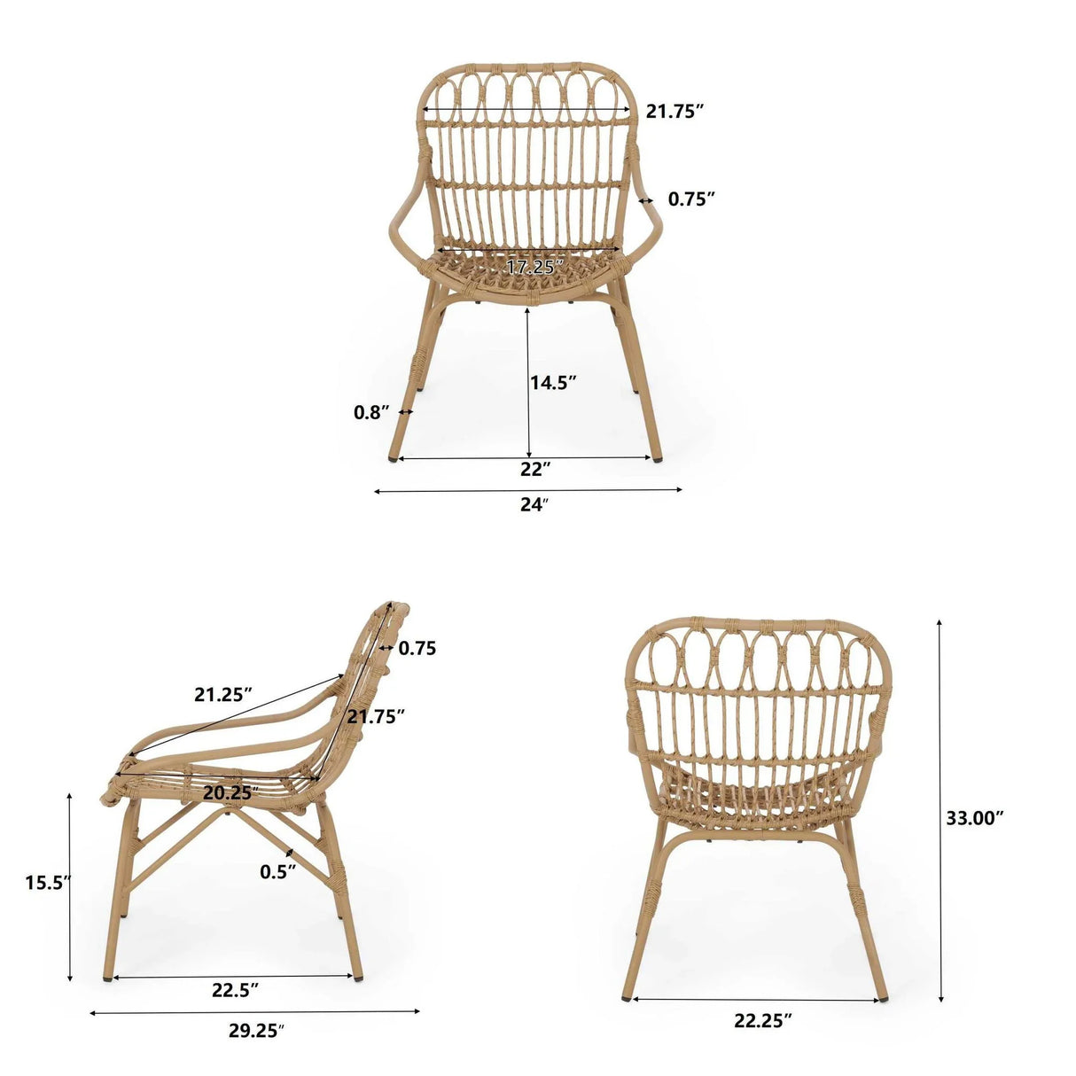 Monsoon - Outdoor Accent Chair With Open Weave Design