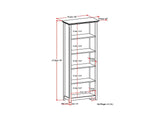 Amherst - 5 Shelf Bookcase, Handcrafted - Furniture Home Direct