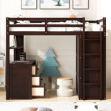 Loft Bed With Drawers, Desk, And Wardrobe - Furniture Home Direct