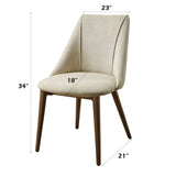 Willene - Polished Microfiber Side Chair (Set of 2) - Beige - Furniture Home Direct