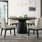 Jasper - Wide Contemporary Round Dining Table Set - Furniture Home Direct