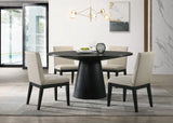 Jasper - Wide Contemporary Round Dining Table Set - Furniture Home Direct
