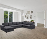 Hayden - Linen 7 Seat Reversible Modular Sectional Sofa Chaise - Furniture Home Direct