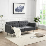 Futon Sofa Bed Convertible Folding Lounge Couch, Armrests - Furniture Home Direct