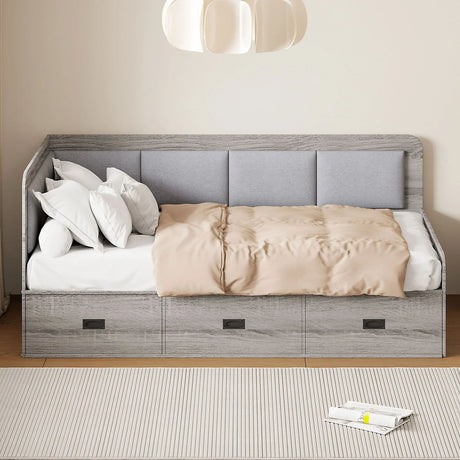 Daybed With 3 Drawers And 3 Storage Compartments - Furniture Home Direct