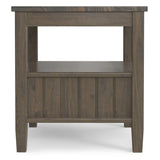 Lev - End Table With Bottom Drawer - Smoky Brown - Furniture Home Direct
