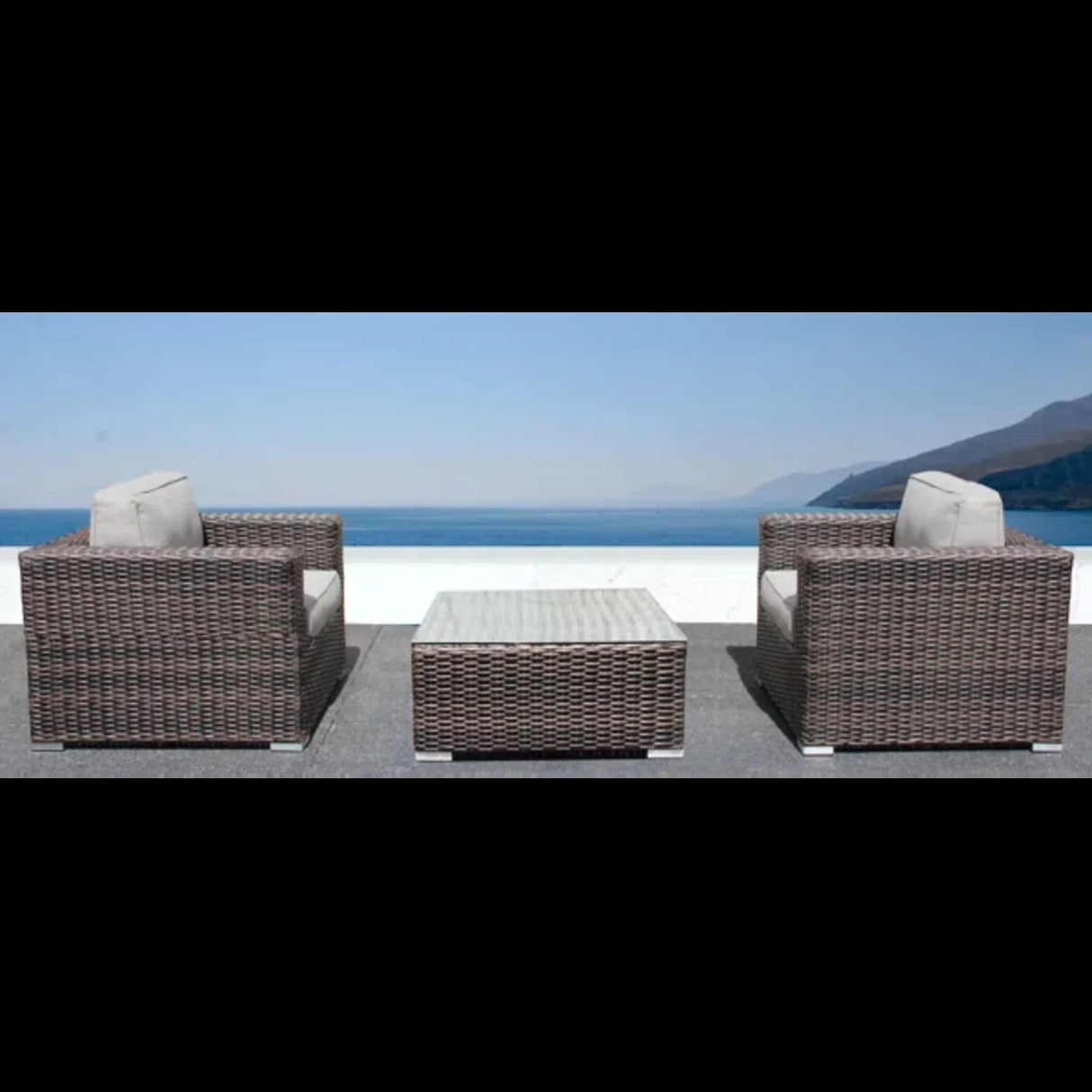 2 Person Seating Set With Cushions - Furniture Home Direct