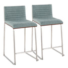 Mason Mara - Contemporary Fixed Height Counter Stool (Set of 2) - Furniture Home Direct