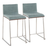 Mason Mara - Contemporary Fixed Height Counter Stool (Set of 2) - Furniture Home Direct