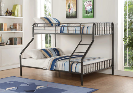 Caius - Twin Long Queen Bunk Bed - Gun - Furniture Home Direct