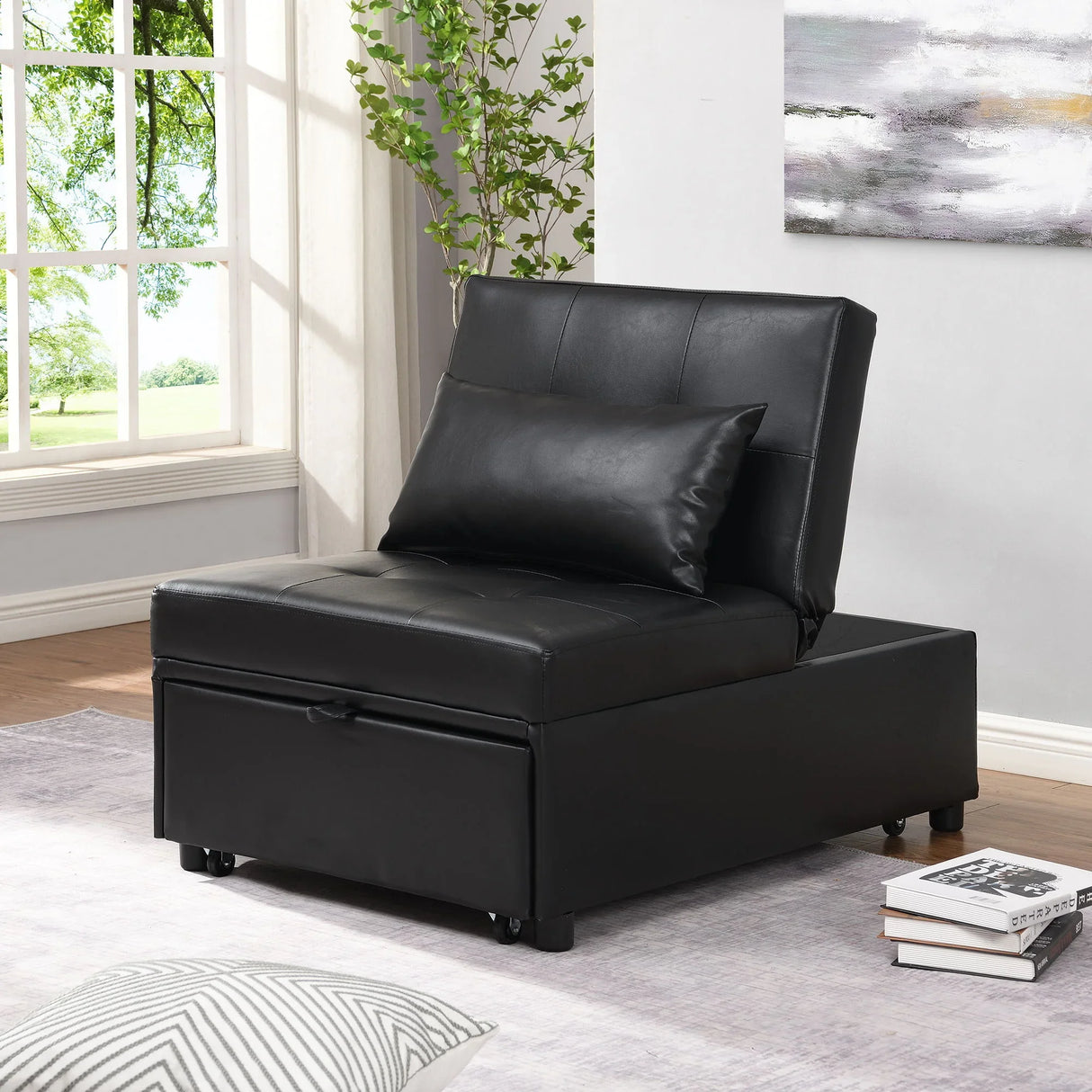 Versatile Folding Ottoman Sofa Bed Multifunctional Space Saver - Furniture Home Direct