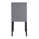 Dining Chairs Set Four Light Linen Upholstered Gray - Furniture Home Direct
