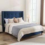 Peyton - Upholstered Bed With 54" High Headboard, Traditional Hand Buttoned Tufting - Furniture Home Direct