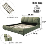 Luxury Upholstered Platform Bed With Oversized Padded Backrest And Solid Wood Frame - Furniture Home Direct