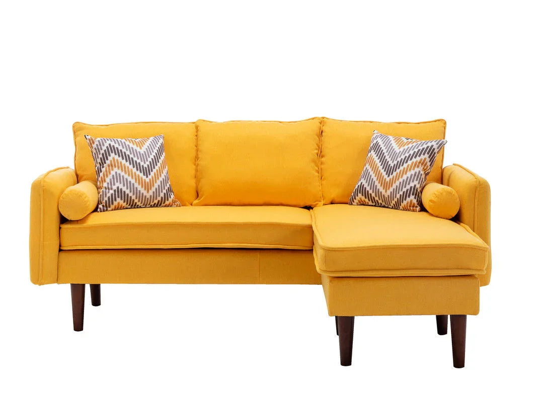 Mia - Sectional Sofa Chaise With USB Charger And Pillows - Furniture Home Direct