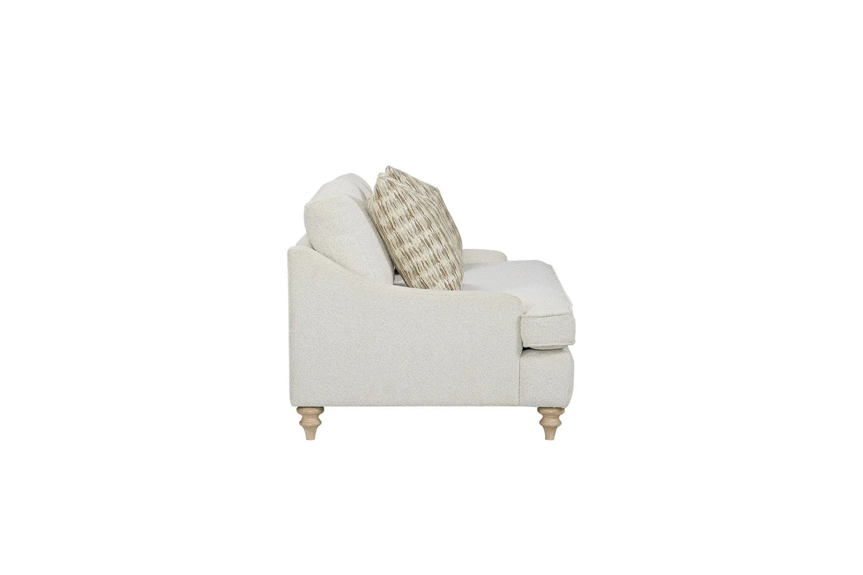 Loveseat Reversable Cushion With 2 Pillows - Off White - Furniture Home Direct