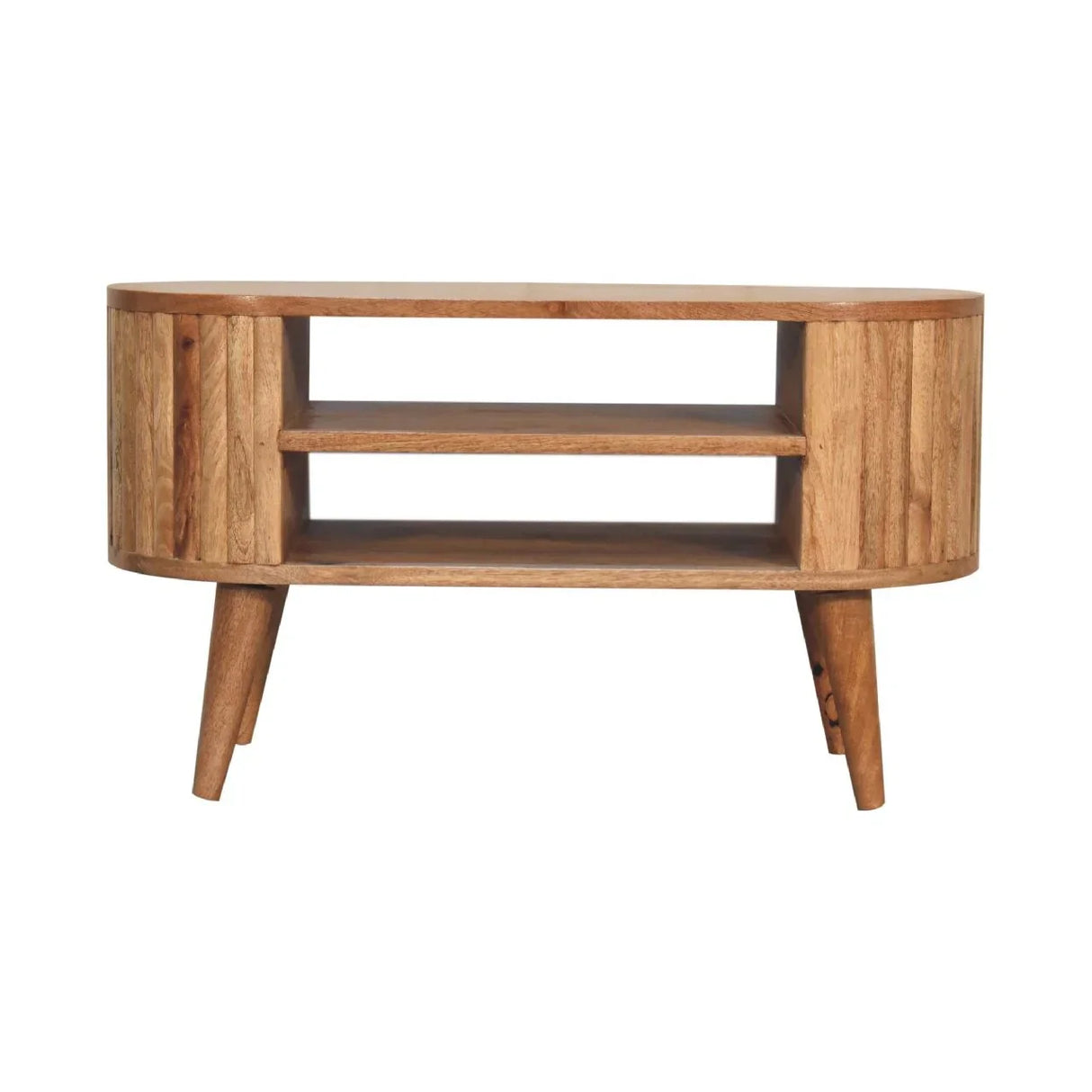 Stripe Media Unit - Oak - Furniture Home Direct