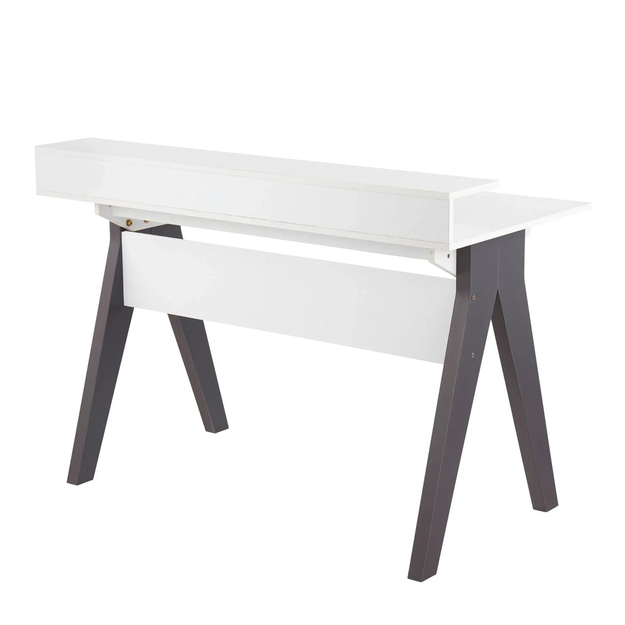 Wishbone - Contemporary Desk - Gray / White - Furniture Home Direct