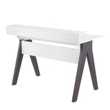 Wishbone - Contemporary Desk - Gray / White - Furniture Home Direct