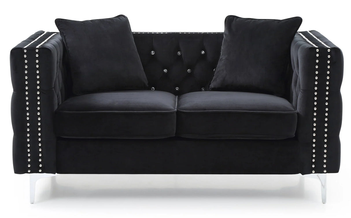 Elegant Track Arm Loveseat - Furniture Home Direct