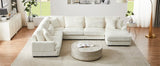 Sectional Sofa U Shaped Oversized With Chaise Beige - Furniture Home Direct