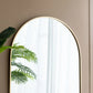 Arched Mirror With Metal Frame, Wall Mirror For Living Room Bedroom Entryway - Furniture Home Direct
