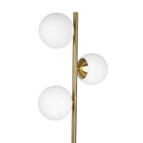 Brilliance - Modern Floor Lamp, Opal Shades And Round Base - Clear / Gold - Furniture Home Direct