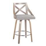 Charlotte - Farmhouse Fixed Height Counter Stool With Round Footrest (Set of 2) - Furniture Home Direct