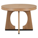 Dining Set Round Wood Table With Ladder Back Chairs Natural - Furniture Home Direct