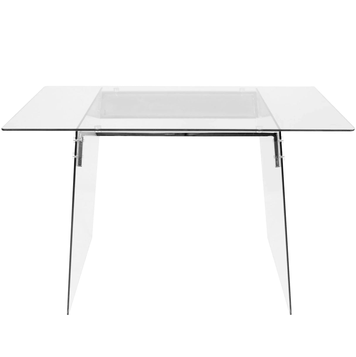 Glacier - Contemporary Desk - Clear / Chrome - Furniture Home Direct