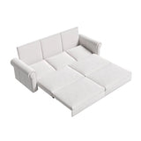 Pull Out Sofa Bed 3 In 1 Velvet Convertible Sleeper Sofa With Nailhead Trim & Rolled Arm, Multi Functional - Furniture Home Direct