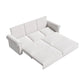 3 In 1 Convertible Sleeper Sofa With Nailhead Trim & Rolled Arm - Furniture Home Direct