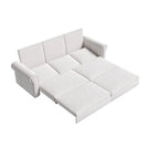 3 In 1 Convertible Sleeper Sofa With Nailhead Trim & Rolled Arm - Furniture Home Direct