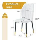 4 Modern Dining Chairs With Stylish Patterned Backrest And Metal Legs - Furniture Home Direct
