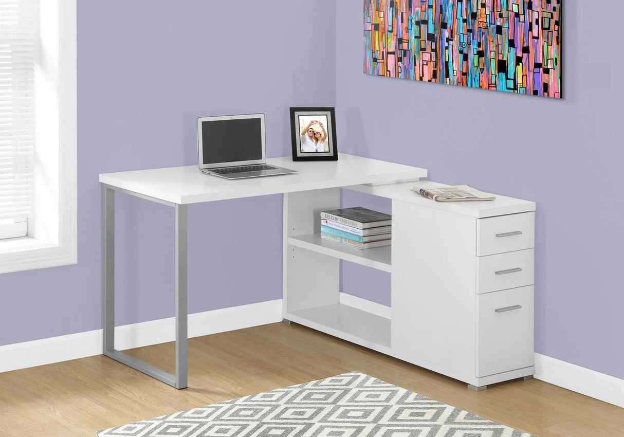 Computer Desk, Home Office, Corner, Left, Right Set - Up, Storage Drawers, L Shape, Laptop, And Contemporary & Modern - Furniture Home Direct