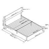 Modern Twin Size Metal Bed Frame Sturdy System Metal & Wood - Black - Furniture Home Direct