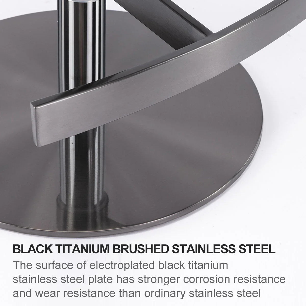 Titanium Stainless Steel Bar Stool, Swivel Adjustable Height For Kitchen Counter And Dining Room - Furniture Home Direct