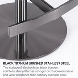 Titanium Stainless Steel Bar Stool, Swivel Adjustable Height For Kitchen Counter And Dining Room - Furniture Home Direct