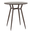 Clara - Industrial Round Dinette Table - Antique - Furniture Home Direct