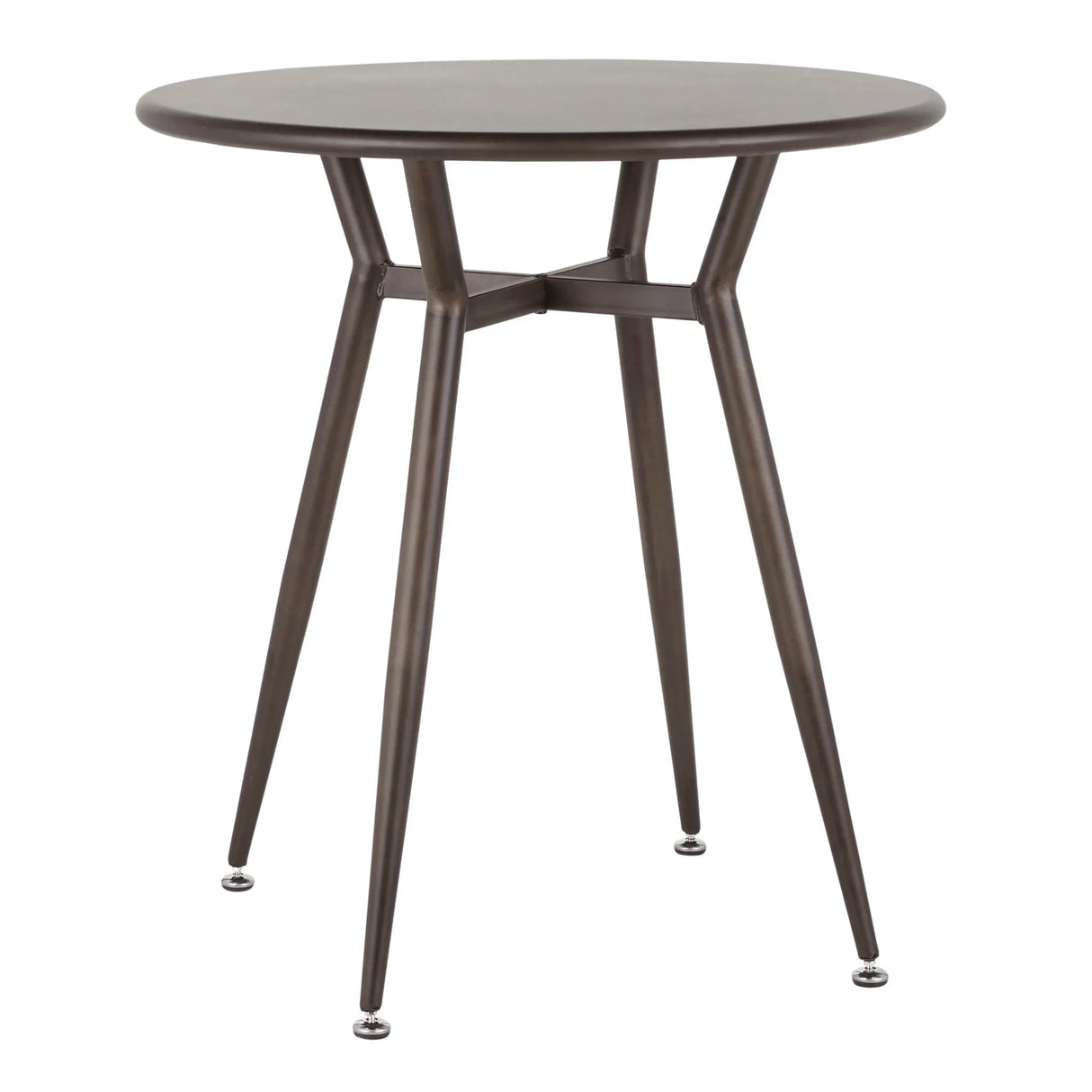 Clara - Industrial Round Dinette Table - Antique - Furniture Home Direct