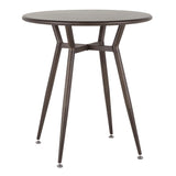 Clara - Industrial Round Dinette Table - Antique - Furniture Home Direct