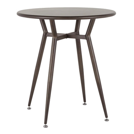 Clara - Industrial Round Dinette Table - Antique - Furniture Home Direct