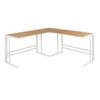 Roman - Industrial L Shaped Desk - White / Natural - Furniture Home Direct