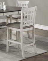 Counter Height Dining Set With Storage Base Antique White - Furniture Home Direct