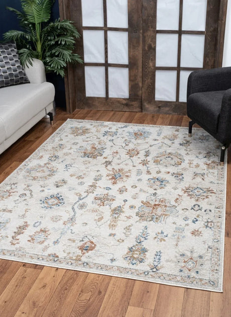 Noble - 5'3" X 7'3" Area Rug - Ivory - Furniture Home Direct