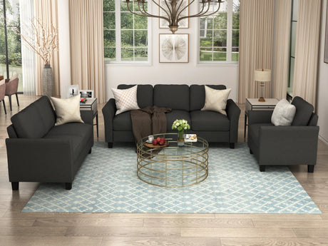 3 PC Living Room Set With Sofa, Love Seat and Chair - Furniture Home Direct