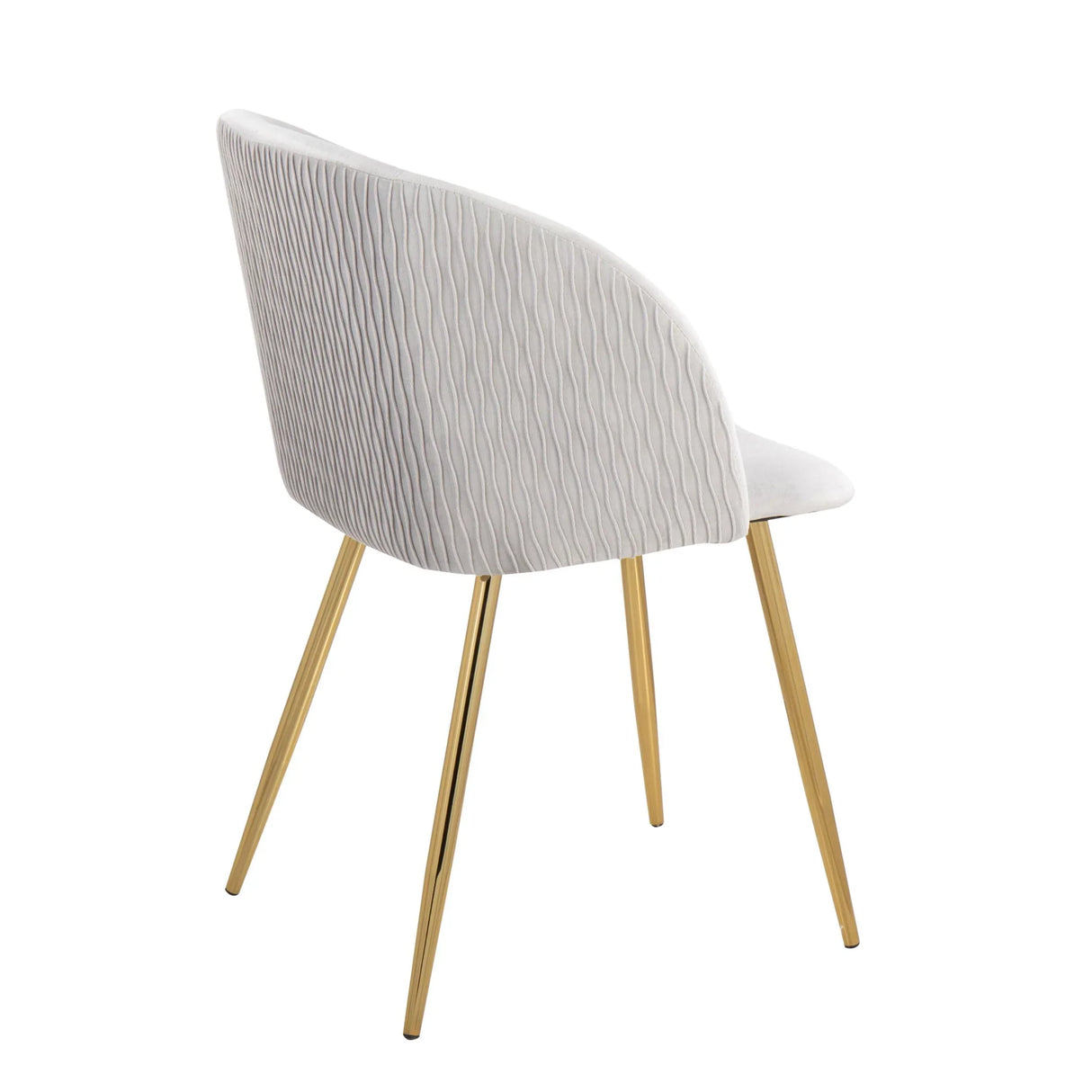 Fran - Pleated Waves Contemporary Chair (Set of 2) - Furniture Home Direct