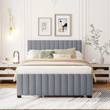 Elegant Upholstered Platform Bed With Twin Size Trundle - Furniture Home Direct
